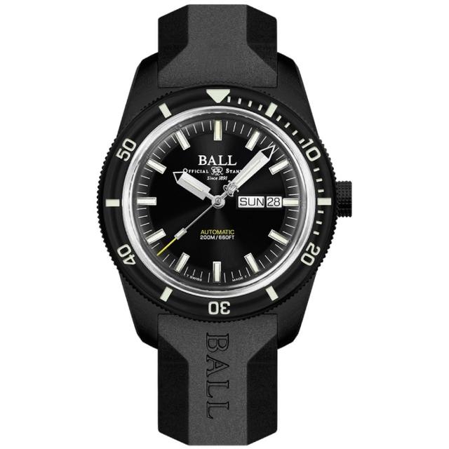 【BALL 波爾】B6_限量 EngineerII 彩虹氣燈 潛水機械腕錶 / 42mm 禮物推薦 畢業禮物(DM3208B-P4-BK)