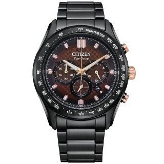 【CITIZEN 星辰】Chronograph系列 型男必備 光動能三眼計時腕錶 禮物推薦 畢業禮物(CA4534-81X)