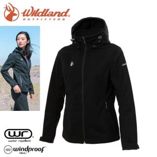 【Wildland 荒野】女 三層貼防風保暖功能外套《黑》0A72907/夾克/運動外套/抗風透氣(悠遊山水)