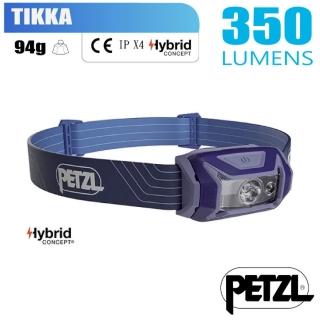 【PETZL】TIKKA 超輕量標準頭燈350流明.IPX4防水.LED頭燈(E061AA01 藍)
