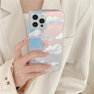 【LOYALTY】iPhone14Plus/14Pro/14ProMax透明矽膠鐳射雲朵小清新手機保護殼