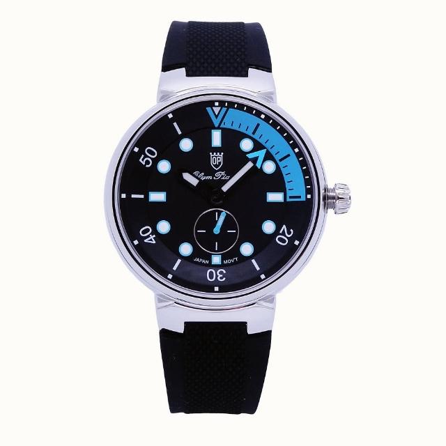 【Olym Pianus 奧柏】Olym Pianus 奧柏表 水鬼雄風時尚運動腕錶-黑+藍-89025GS