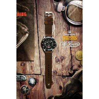 【elegantsis 愛樂時】傑本尼氏 CafeRacer 風格主題自動機械腕錶/黑面 44mm(ELJR65AS-C1NB2L)