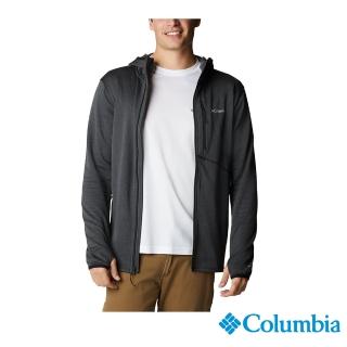 【Columbia 哥倫比亞 官方旗艦】男款- Omni-Wick快排刷毛連帽外套-深灰(UAE58960GY / 2022年秋冬)