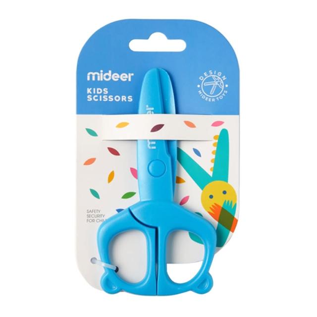 MiDeer 兒童塑膠安全剪刀（藍）