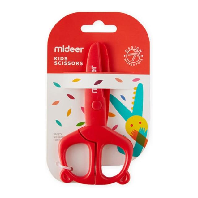 MiDeer 兒童塑膠安全剪刀（紅）