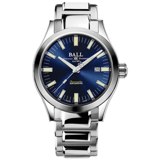 【BALL 波爾】B6_EngineerM 自體發光微型氣燈 COSC認證 機械腕錶 / 40mm 母親節 禮物(NM2128C-S1C-BE)