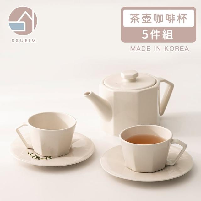 【韓國SSUEIM】RAUM系列陶瓷咖啡杯壺(5件組)