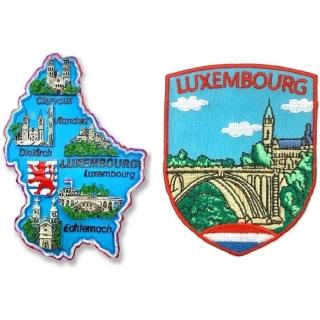 【A-ONE 匯旺】盧森堡紀念品磁鐵+盧森堡城市刺繡徽章2件組磁鐵冰箱貼 可愛磁鐵(C222+439)