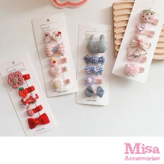 【MISA】可愛髮夾/繽紛色系甜美可愛造型髮夾5件套組(10款任選)