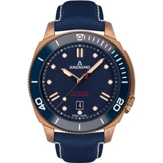【ANONIMO】NAUTILO Classic 義大利海軍機械錶-青銅藍(AM1002.07.005.A07)