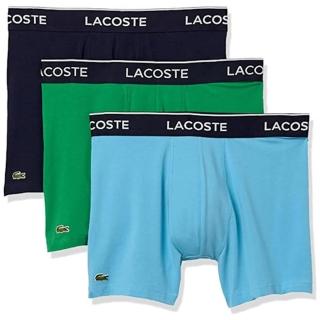 【LACOSTE】2022男時尚合身雙藍綠色四角修飾內著混搭3件組-網
