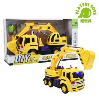 【Playful Toys 頑玩具】兒童拼裝工程車(玩具車 工程車玩具 車車玩具)