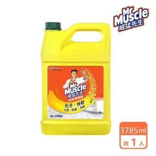【威猛先生】地板清潔劑加侖桶3785ml-4款任選(檸檬 森林 花香 早晨)