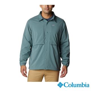 【Columbia 哥倫比亞 官方旗艦】男款- Omni-Shield 防潑襯衫領外套-灰綠(UAE90640GG / 2022年秋冬)
