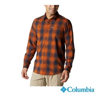 【Columbia 哥倫比亞 官方旗艦】男款- Omni-Shade UPF40超防潑長袖襯衫-棕色格紋(UAE59480ZG / 2022年秋冬