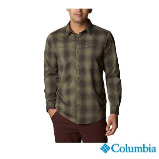 【Columbia 哥倫比亞 官方旗艦】男款- Omni-Shade UPF40超防潑長袖襯衫-綠格紋(UAE59480GX / 2022年秋冬)