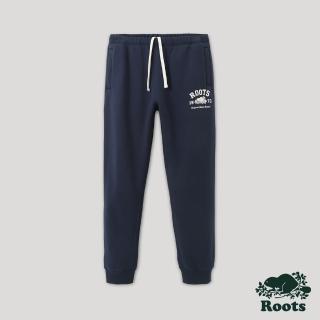 【Roots】Roots 男裝- 經典海狸系列 刷毛布長褲(深藍色)