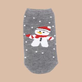 【WAJI 襪集】聖誕節主題襪-直版襪 雪球款-雪人(Merry Christmas 台灣製 直版襪 兒童款 襪子 童襪 棉質)