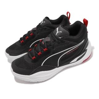 【PUMA】籃球鞋 Playmaker 男鞋 黑 紅 經典 抗滑 耐磨 戶外 運動鞋(38584101)