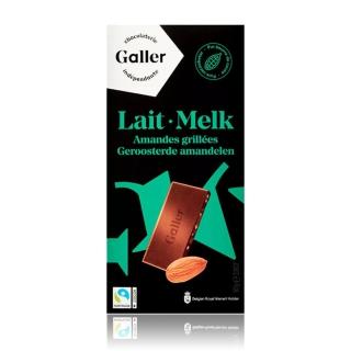 即期品【Galler伽樂】杏仁夾心牛奶巧克力(80g 效期2024/06/12)
