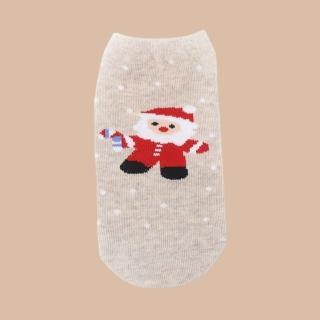 【WAJI 襪集】聖誕節主題襪-直版襪 雪球款-聖誕老人(Merry Christmas 台灣製 直版襪 兒童款 襪子 棉質)