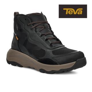 【TEVA】原廠貨 男 Geotrecca 高筒防潑水戶外登山鞋/休閒鞋(黑灰色-TV1129588BCKG)