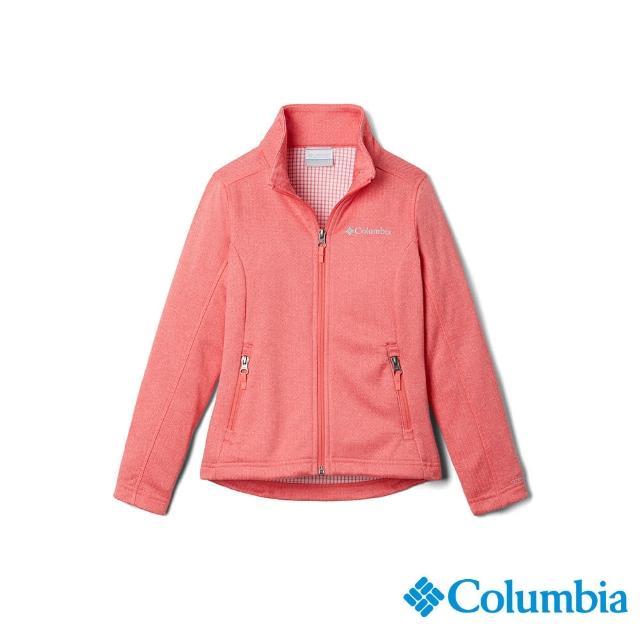 【Columbia 哥倫比亞】童款- Omni-Wick 快排刷毛外套-橘紅(UAG93190AH /2022年秋冬)
