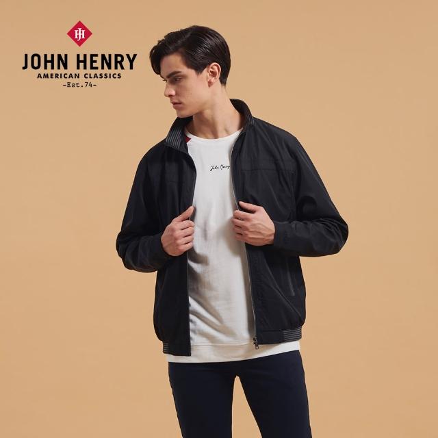【JOHN HENRY】防風輕量夾克外套-黑色