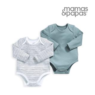 【Mamas & Papas】未來聲樂家-長袖包屁衣2件組(4種尺寸可選)