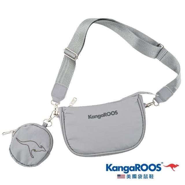 【KangaROOS 美國袋鼠鞋】中性 男女款 多功能側背包 小包 隨身小包(星空灰-KA32685)