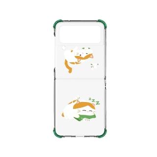 【SAMSUNG 三星】Galaxy Z Flip4 UX透明保護殼-貓咪主題款(Haainc聯名)