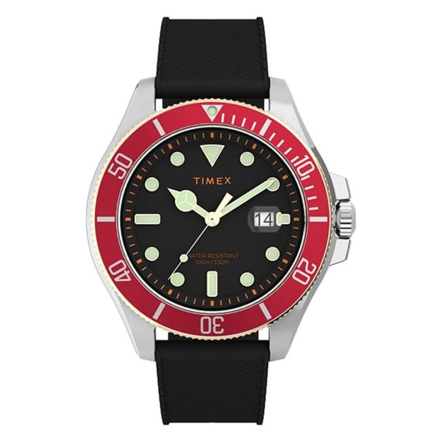【TIMEX】天美時 風格系列經典運動手錶-黑紅42mm(TXTW2V27300)