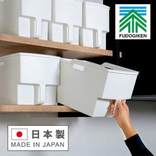 【不動技研】日本製無印風高位層板大容量手持收納盒13L(24x33.4x高22cm)