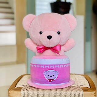 【歐比邁】12吋柔柔熊蛋糕版(熊熊 熊娃娃 柔柔熊 生日禮物1012043)