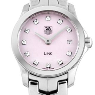 【TAG HEUER 豪雅】LINK 真鑽時尚腕錶珍珠貝粉x24mm(WJF1415.BA0589)