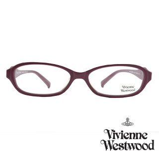 【Vivienne Westwood】光學鏡框經典鑽飾英倫風(暗桃紅-VW240 01)