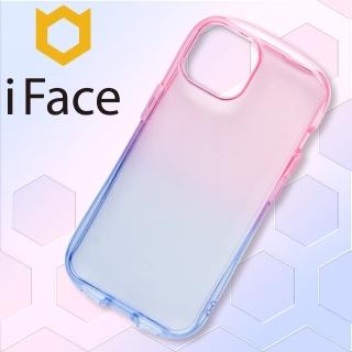【iFace】iPhone 14 6.1吋 Look in Clear Lolly 抗衝擊透色糖果保護殼 - 藍寶蜜桃色