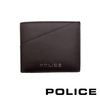 【POLICE】限量2折 頂級NAPPA小牛皮4卡1零錢袋男用皮夾 布魯斯系列 全新專櫃展示品(咖啡色 贈送禮提袋)