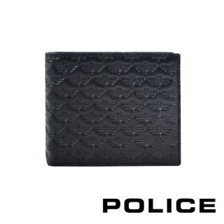 【POLICE】限量2折 頂級NAPPA小牛皮4卡1零錢袋男用皮夾 艾爾頓系列 全新專櫃展示品(黑色 贈送禮提袋)