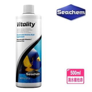 【Seachem 西肯】海水魚免疫維他命500ml Vitality 綜合維生素/氨基酸/微量元素(海水觀賞魚魚缸使用N1493)