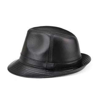 【巴黎精品】爵士帽禮帽真皮皮帽(休閒時尚高頂羊皮男女帽子2色v1at40)