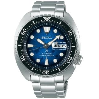 【SEIKO 精工】PROSPEX DIVER SCUBA 系列 魟魚潛水潮流機械腕錶/藍 45mm SK037(4R36-06Z0U/SRPE39J1)