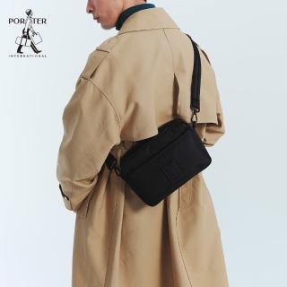 【PORTER INTERNATIONAL】經典復古LUXY斜肩包-M(全黑)