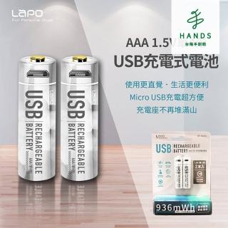 【台隆手創館】LaPO 可充式鋰離子4號AAA電池組-2入裝(WT-AAA01)