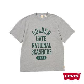 【LEVIS 官方旗艦】Gold Tab金標系列 男款 寬鬆版短袖素T恤 淺灰 熱賣單品 A3757-0006