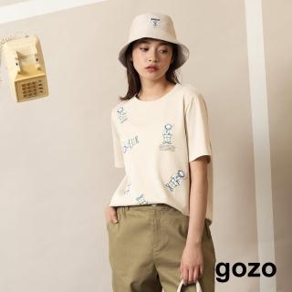 【gozo】漂流太空人合肩T恤(兩色)