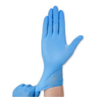 藍色NBR無粉一次性手套(廚房手套/無粉/一次性/耐油/100只入/拋棄式手套)