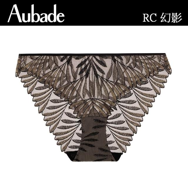 【Aubade】聯名款幻影刺繡三角褲-RC(金葉黑)