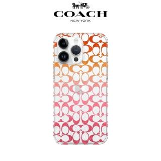 【COACH】iPhone 14 Pro Max 精品手機殼 粉紅經典大C(保護殼/手機套)
